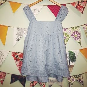 Blue Lace Eyelet Urban Outfitters Romper